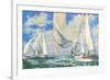 Paint by Numbers, Sailing Scene-null-Framed Art Print