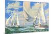 Paint by Numbers, Sailing Scene-null-Mounted Art Print