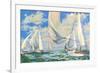 Paint by Numbers, Sailing Scene-null-Framed Premium Giclee Print