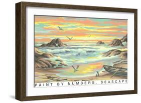 Paint by Numbers, Seascape-null-Framed Art Print