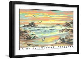 Paint by Numbers, Seascape-null-Framed Art Print