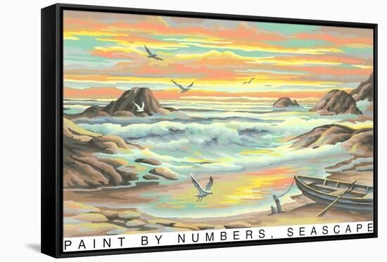 Paint by Numbers, Seascape-null-Framed Stretched Canvas