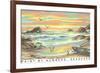 Paint by Numbers, Seascape-null-Framed Premium Giclee Print