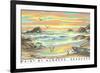 Paint by Numbers, Seascape-null-Framed Premium Giclee Print