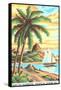 Paint by Numbers, Tropical Scene Number One-Found Image Press-Framed Stretched Canvas