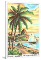 Paint by Numbers, Tropical Scene Number One-Found Image Press-Framed Giclee Print