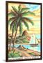 Paint by Numbers, Tropical Scene Number One-Found Image Press-Framed Giclee Print