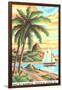 Paint by Numbers, Tropical Scene Number One-Found Image Press-Framed Giclee Print