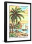 Paint by Numbers, Tropical Scene Number One-Found Image Press-Framed Giclee Print