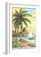 Paint by Numbers, Tropical Scene Number One-Found Image Press-Framed Giclee Print