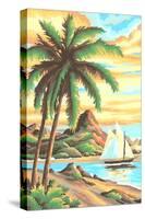 Paint by Numbers, Tropical Scene Number One-null-Stretched Canvas