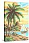 Paint by Numbers, Tropical Scene Number One-null-Stretched Canvas