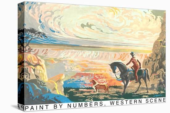 Paint by Numbers, Western Scene-Found Image Press-Stretched Canvas