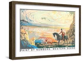 Paint by Numbers, Western Scene-Found Image Press-Framed Premium Giclee Print