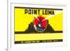 Paint Label, Point Loma, with Cabrillo Lighthouse, San Diego-null-Framed Premium Giclee Print