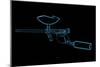 Paintball Gun (3D Xray Blue Transparent)-sauliusl-Mounted Art Print