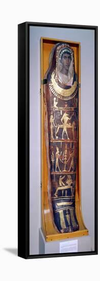 Painted and Gilded Mummy Case of Artemidorus with Encaustic Portrait in the Hellenistic Style-null-Framed Stretched Canvas