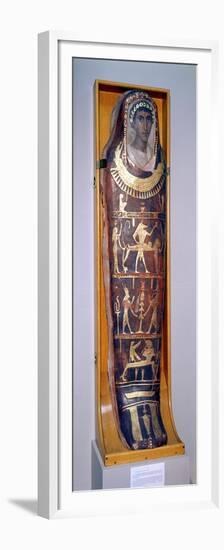 Painted and Gilded Mummy Case of Artemidorus with Encaustic Portrait in the Hellenistic Style-null-Framed Premium Giclee Print