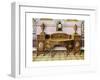 Painted and Inlaid Satinwood Sideboard and Mahogany Bracket Clock, 1911-1912-Edwin Foley-Framed Giclee Print