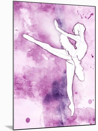 Painted Ballerina Mate-OnRei-Mounted Art Print