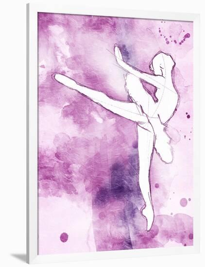 Painted Ballerina Mate-OnRei-Framed Art Print