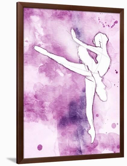 Painted Ballerina Mate-OnRei-Framed Art Print