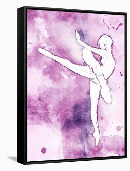 Painted Ballerina Mate-OnRei-Framed Stretched Canvas