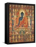 Painted Banner (Thangka) with the Medicine Buddha (Bhaishajyaguru), 14th Century-null-Framed Stretched Canvas