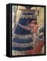 Painted Bas-Relief Depicting Goddess Hathor from the Valley of the Kings, Tomb of Seti I-null-Framed Stretched Canvas