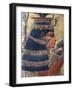 Painted Bas-Relief Depicting Goddess Hathor from the Valley of the Kings, Tomb of Seti I-null-Framed Giclee Print