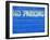 Painted Blue Brick Wall with No Parking Sign-John Nordell-Framed Premium Photographic Print