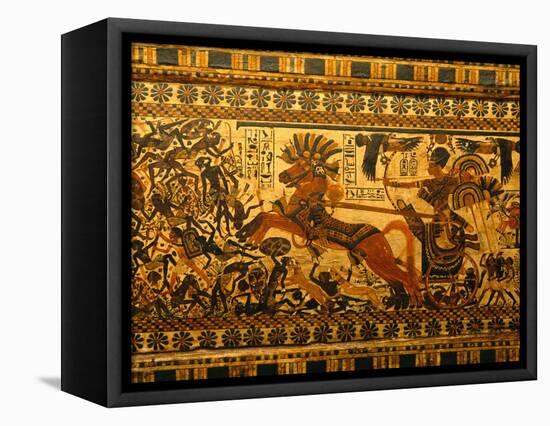 Painted Box, Tomb King Tutankhamun, Valley of the Kings, Egypt-Kenneth Garrett-Framed Stretched Canvas