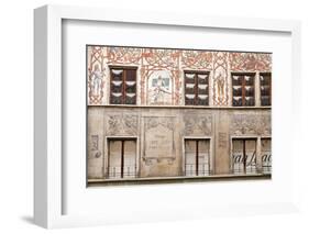 Painted Building Facades in the City of Lucerne, Switzerland, Europe-Julian Elliott-Framed Photographic Print