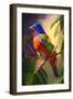 Painted Bunting Bird I-Vivienne Dupont-Framed Art Print