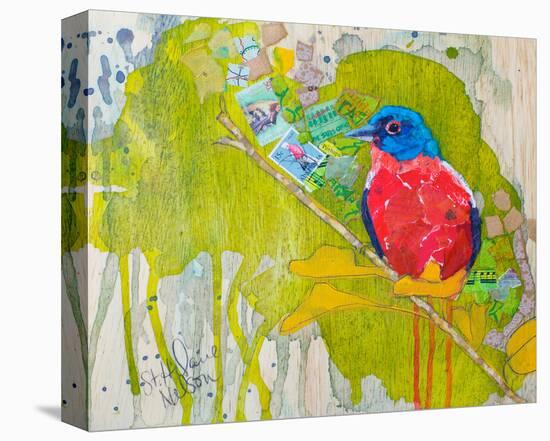 Painted Bunting-null-Stretched Canvas