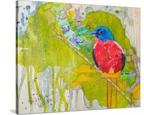 Painted Bunting-null-Stretched Canvas