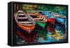 Painted Canoes-Sasha-Framed Stretched Canvas