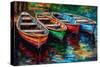 Painted Canoes-Sasha-Stretched Canvas