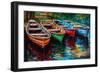 Painted Canoes-Sasha-Framed Giclee Print