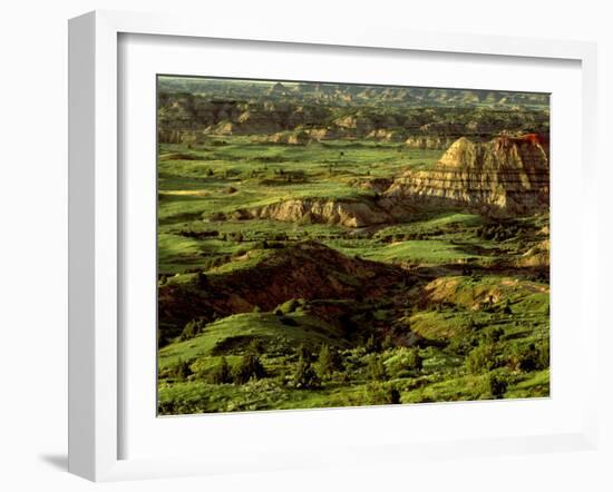 Painted Canyon in Theodore Roosevelt National Park, North Dakota, USA-Chuck Haney-Framed Photographic Print