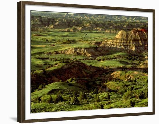 Painted Canyon in Theodore Roosevelt National Park, North Dakota, USA-Chuck Haney-Framed Photographic Print