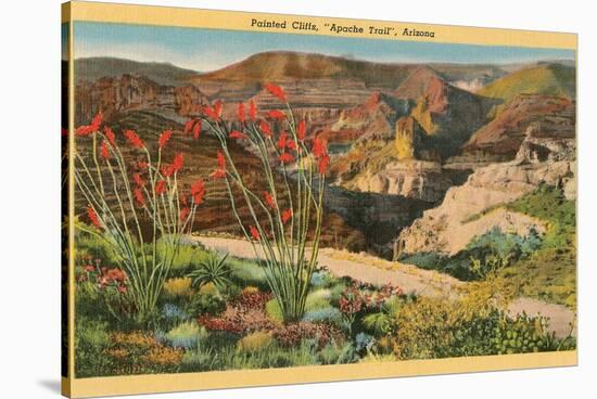 Painted Cliffs, Apache Trail, Arizona-null-Stretched Canvas