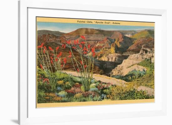 Painted Cliffs, Apache Trail, Arizona-null-Framed Premium Giclee Print