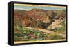 Painted Cliffs, Apache Trail, Arizona-null-Framed Stretched Canvas