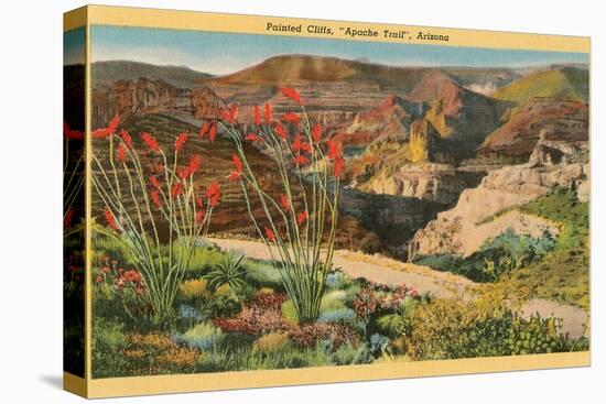 Painted Cliffs, Apache Trail, Arizona-null-Stretched Canvas