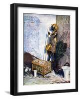 Painted Clothes Chest, Which Lies at the Foot of Tutankhamen's Statue, Egypt, 1933-1934-Harry Burton-Framed Giclee Print