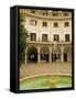 Painted Decorated Arch Gallery and Fountain of the Plaza Del Cabildo, Seville, Andalucia, Spain-Guy Thouvenin-Framed Stretched Canvas