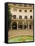 Painted Decorated Arch Gallery and Fountain of the Plaza Del Cabildo, Seville, Andalucia, Spain-Guy Thouvenin-Framed Stretched Canvas