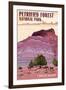 Painted Desert - Petrified Forest National Park-Lantern Press-Framed Art Print