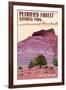 Painted Desert - Petrified Forest National Park-Lantern Press-Framed Art Print
